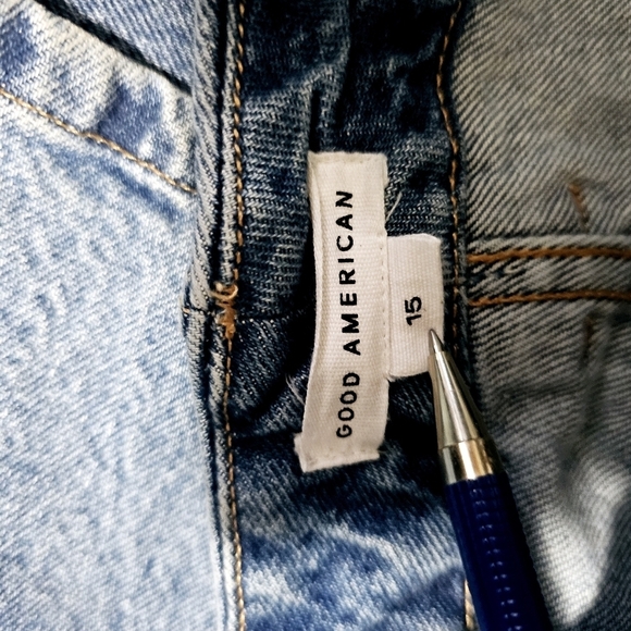 Good American Classic Blue Denim Jeans 15 Plus Size Straigt Leg - Picture 2 of 12